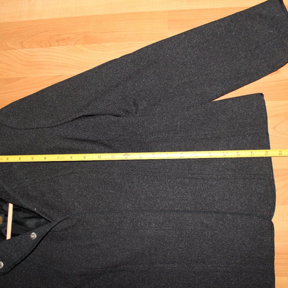 Grace Elements Sz 6 Snap Button Gray Wool Blazer - image 5